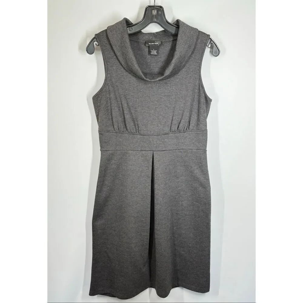 Spense Women gray scoop neck business dress size 6